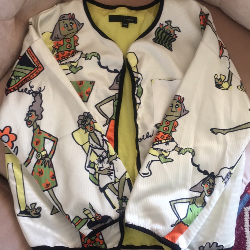 Two piece jacket + short set.